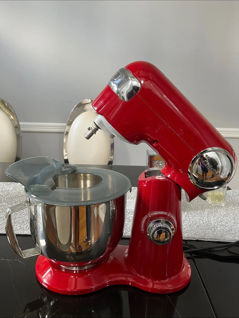 Cuisinart Red Tilt-Head Stand Mixer with Stainless Bowl